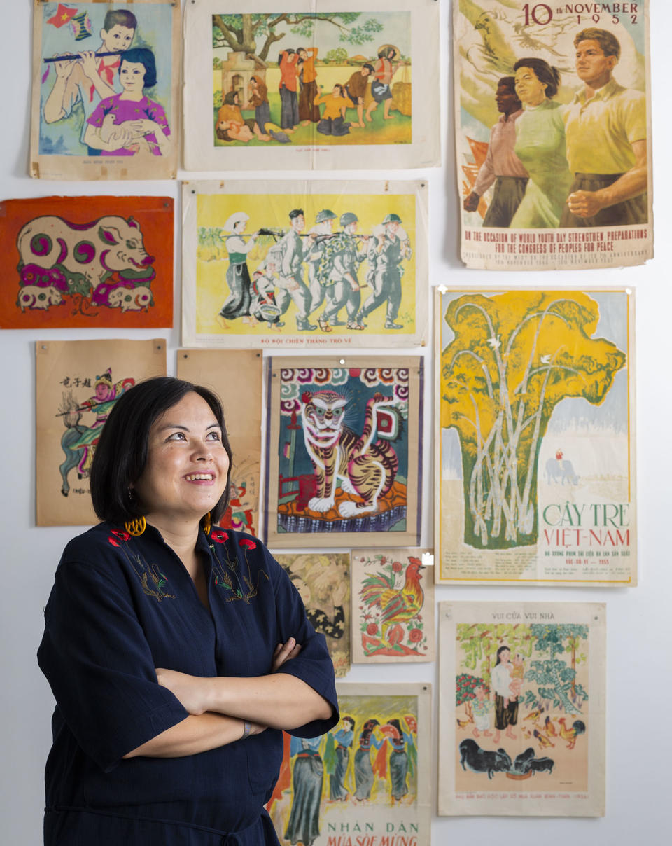 Sheila Ngoc Pham Portrait, Michael Crouch Room, Vietnamese Posters, SL Magazine